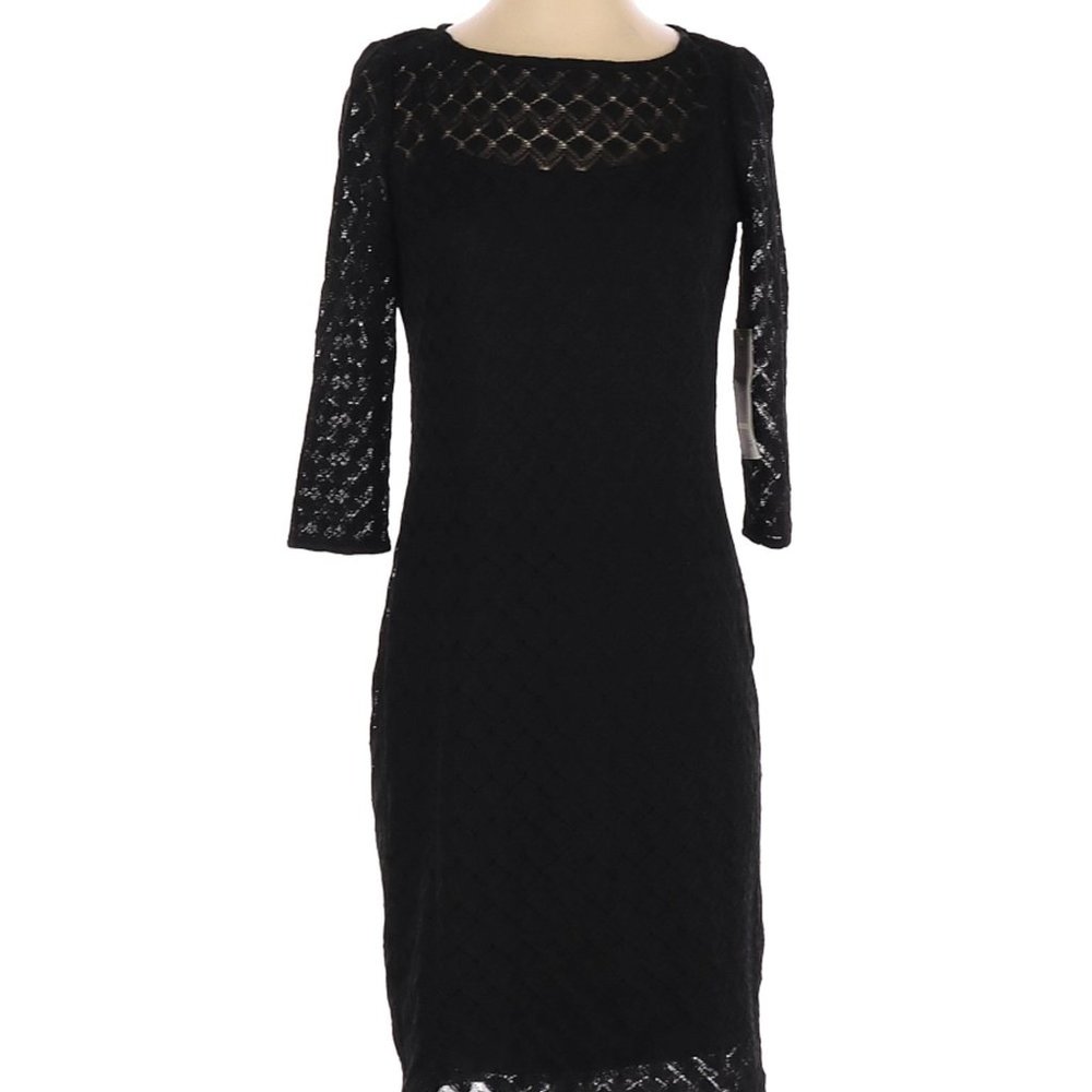 Jones New York Black Lace Sheath Dress